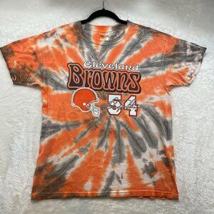 90s Vintage Cleveland Browns Graphic Tee Boys XL Tie Dye Short Sleeve Shirt